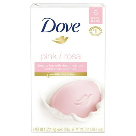 Dove Pink Beauty Bar, 4 oz, 6 Bar