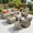 Beige, variant on Ovios 8 Pieces Outdoor Patio Sectional Furniture All-Weather Rattan Wicker Conversation with Swivel Glider Rocking Chair Patio Sofa Outdoor Chairs for Backyard Balcony