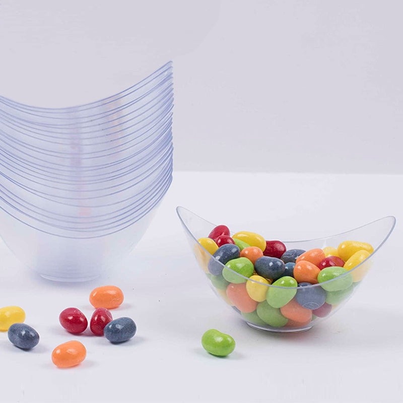 Efavormart 24 Pack Clear 1oz Tiny Wonders Disposable Plastic Tasting Bowls for Wedding, Party, Banquet, Home, Picnic, Outdoor, Dinnerware, Restaurants, Salads, Desserts, Cereals, Soups