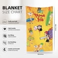 thumbnail image 3 of Phineas And Ferb Anti-Pilling Flannel 32"X48" Super Soft Plush Air Condition Quilt Fluffy Warm Cozy Decorative Blankets, 3 of 7