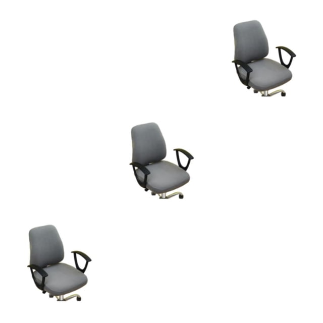 ZheElen 2pcs Polyester Wide Application Seat Chair Cover Stylish And Anti-slide Feature Dustproof Seat Cover gray 3Set