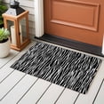 thumbnail image 4 of Entryway Rug 2'x3', Black Striped Small Rug for Kitchen Bathroom Door Mat Indoor Entrance, Retro Wave Lines Texture Simple Non-Slip Area Rugs Floor Mats Carpet Front Door Rugs, 4 of 8