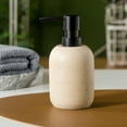 thumbnail image 7 of Hand Soap Dispenser - Sandstone Textured Resin Liquid Soap Dispenser for Bathroom & Kitchen Countertop, Matte Beige, 7 of 7