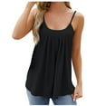 thumbnail image 3 of HAPIMO Women's Summer EyeletTank Tops Casual Flowy Camis Basic Tunic Camisole Sleeveless Shirts for Girls SOlid Color Scoop Neck Blouse Black, 3 of 5