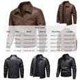 thumbnail image 3 of MaFYtyTPR Men Jackets Casual Men's Motorcycle Leather Jacket Top With Zipper Plus Size Leather Coats, 3 of 6