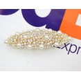 thumbnail image 4 of Faship Gorgeous Clear Rhinestone Crystal Pearl Floral Barrette, 4 of 7
