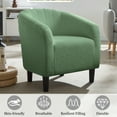 thumbnail image 4 of LAFGUR Barrel Chairs, Furry Accent Chairs, Sherpa Chairs with Soft Padded Armrest, Armchairs for Living Room Bedroom Office,Green, 4 of 9