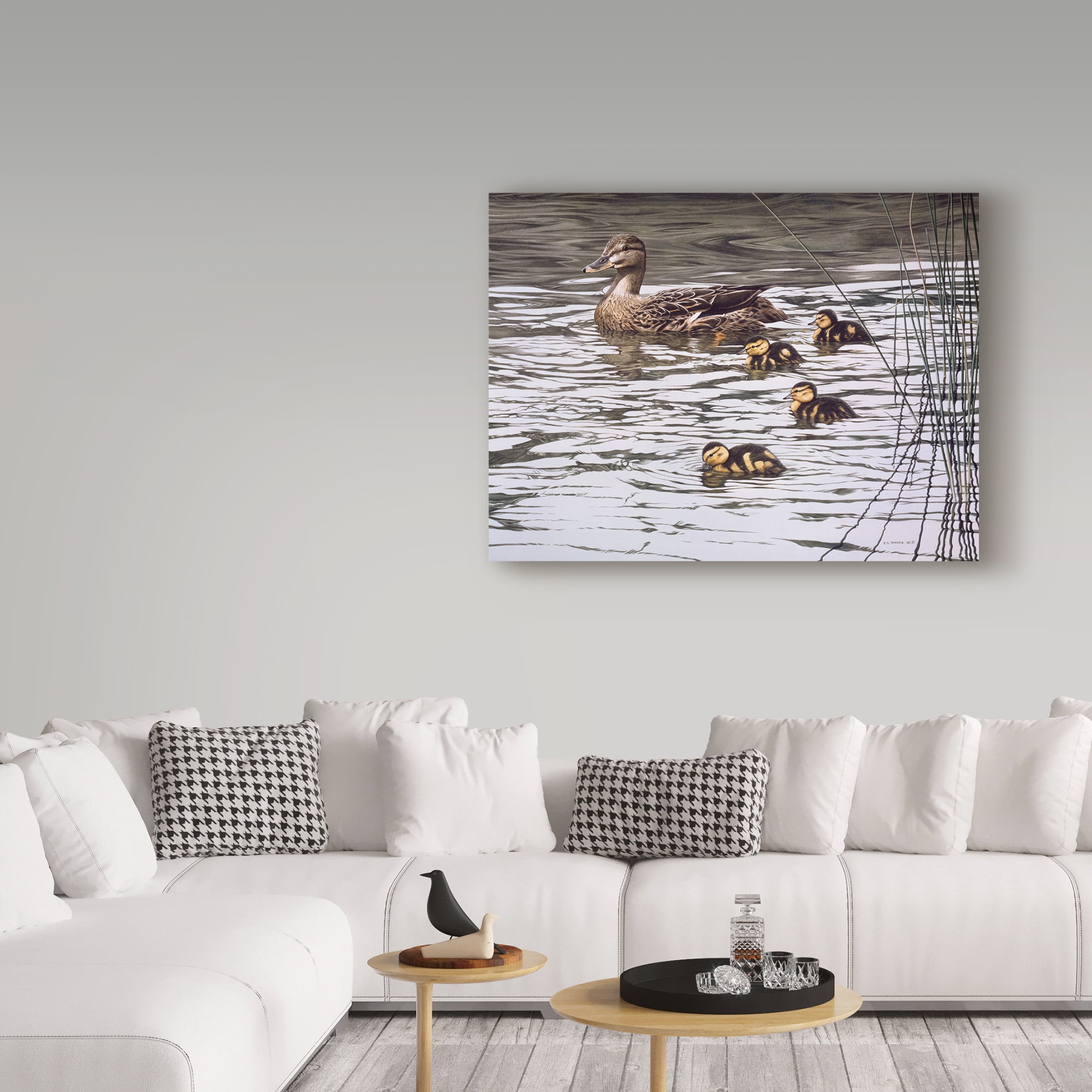 Trademark Fine Art 'Mallard Family' Canvas Art by Ron Parker