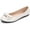 White, variant on Rexoro Women Ballet Flats Bow Round Toe Slip On Dress Shoes Women's Office Shoes
