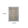 thumbnail image 2 of 5' X 8' Gold And Grey Oriental Power Loom Stain Resistant Area Rug, 2 of 5