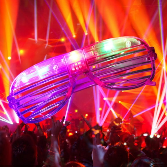 1 Packs LED Glasses, led party favors, Light Up Glasses,Glow In The Dark Party Supplies, Shutter Shades Glow Sticks Glasses Neon Sunglasses Accessories for Kids Adults New Years Eve 5.91x1.97Inch