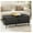 Black, variant on Coffee Table with Storage, 47.2" Century Modern Coffee Tables for Living Room, Rectangle Wood Center Table with Sliding Tambour Door & Adjustable Leg for Living Room, Walnut