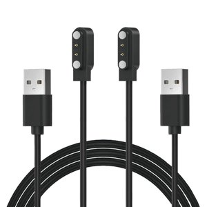 [2-Pack] IDW26 IDW25 IDW20 IDW19 IDW16 IDW13 ID208 Plus Smart Watch Charger Magnetic USB Charging Cable for TOOBUR/for Fitpolo/Aeac/ENOMIR/Faweio/Tensky Smart Watch (Black&Black)