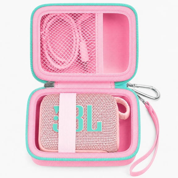 Carrying Case Compatible with JBL Go 4 Portable Bluetooth Wireless Speaker -Pink (Case Only)