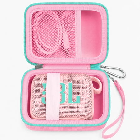 Carrying Case Compatible with JBL Go 4 Portable Bluetooth Wireless Speaker -Pink (Case Only)