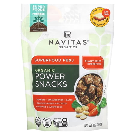 Navitas Organics Superfood Pb&J Organic Power Snacks 8 oz Pkg
