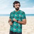 thumbnail image 4 of Wukai Funny Chicken Print Men's Short-Sleeved Mesh T-Shirt,Quick-Dry Short Sleeve Workout T-Shirt-Medium, 4 of 8