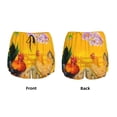 thumbnail image 6 of Uemuo The Chicken Family Pattern Women's Athletic Shorts High Waisted Running Shorts with Liner Pockets Gym Elastic Workout Shorts-, 6 of 9