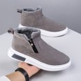 thumbnail image 4 of Fashion Snow Boots For Men Winter Warm Flat Cotton Plush Shoes With Side Zipper Casual Daily Fleece Ankle Boot, 4 of 8