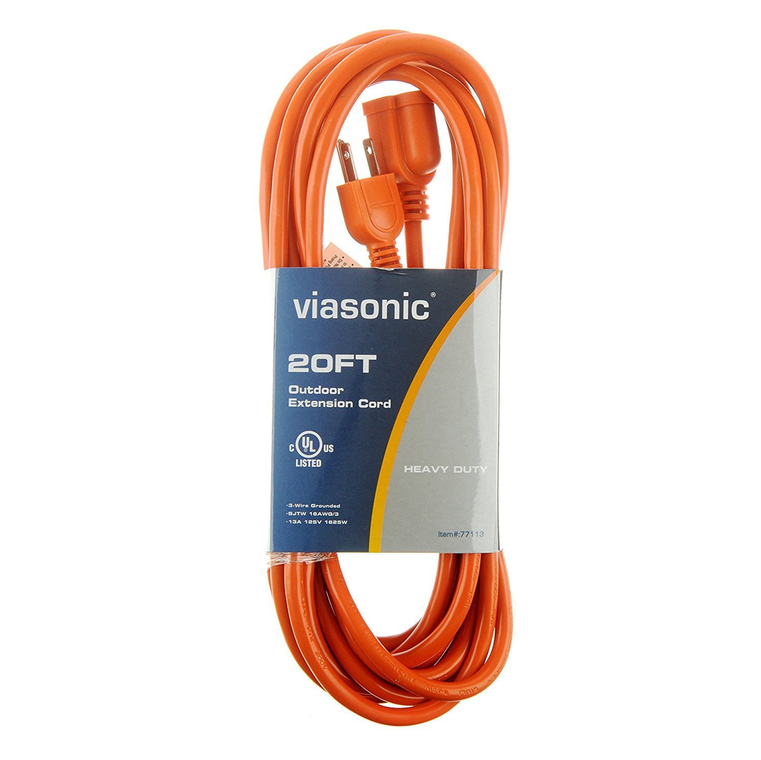 ALEKO ECOI143G15FT Heavy Duty Extension Cord Indoor Outdoor with Lighted Plug ETL Certified SJTW Plug 14/3 Gauge 125 Volt 15 Feet Orange