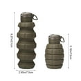 thumbnail image 3 of Ohmyroo Portable Silicone Folding Grenade Shaped Sports Water Bottle for Home Outdoor Hydration Needs, 3 of 6