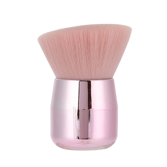 Brocha de maquillaje portátil con mango suave para rostro, cosmética, cejas, sombras de ojos, equipo de belleza, cabezal oblicuo.