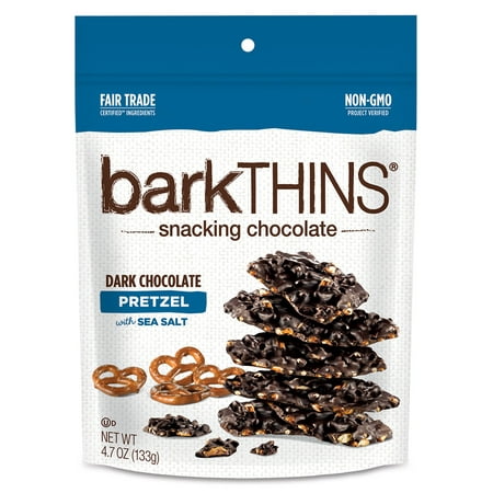 (2 Pack) barkTHINS, Dark Chocolate Pretzel with Sea Salt, 4.7