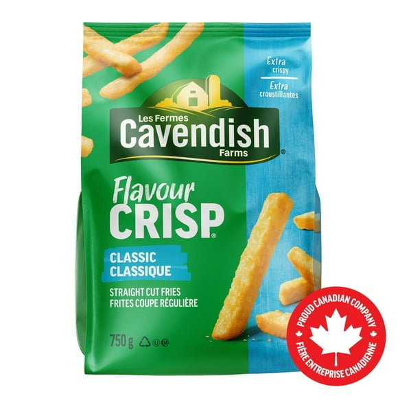 Coupe régulière  croustillante FlavourCrisp des Fermes Cavendish Classique | Fait au Canada | Fière entreprise canadienne 750g