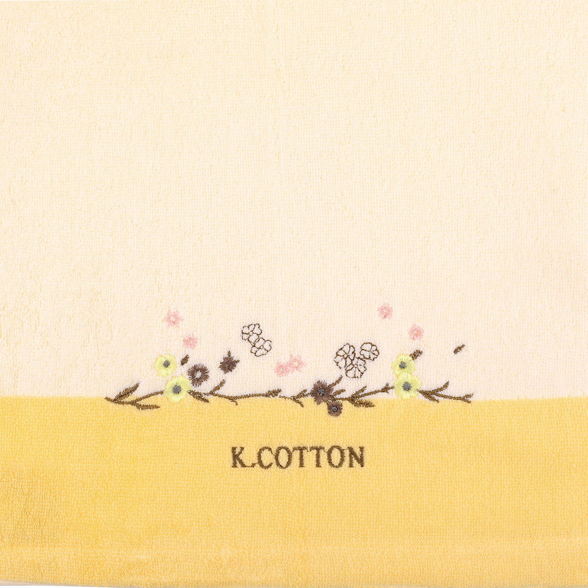 Unique Bargains Floral Embroidered Cotton Bathroom Hand Towels Pink 2-Piece