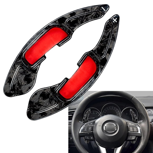 Forged Carbon Fiber Steering Wheel Paddle Shifter Extension Fit for Mazda CX-3 CX-5