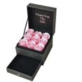 thumbnail image 2 of Flower Gift Box Wood Drawer Flower Box Double Layer Decoration Flower Jewelry Organizer  16 Flowers  Red, 2 of 10