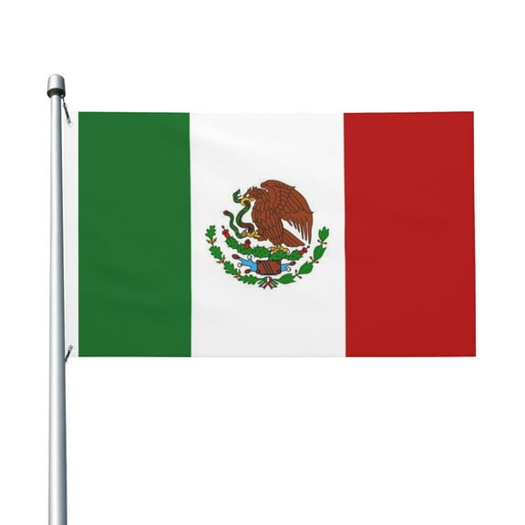 Mexican-Flag Print Flag 3x5 Ft Outdoor Garden Flag Double Sided Banner For Yard Lawn Porch Balcony Home Decorations