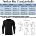 thumbnail image 3 of JIANJIA Mens Polo Shirts Autumn Winter Solid Color Striped Fabric Round Neck Button Long Sleeve Bottoming Tops Streetwear, 3 of 5
