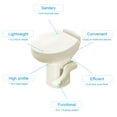 thumbnail image 2 of Aqua-Magic ThetFord Residence RV Toilet w/ Hand Sprayer, High, Bone, 42175, 2 of 2