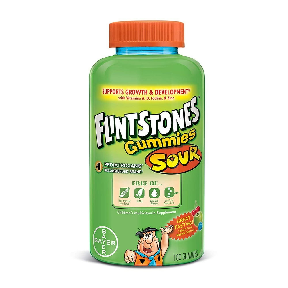 Flintstones Sour Gummies Kids Vitamins, Gummy Multivitamin for Kids