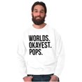 thumbnail image 3 of Worlds Okayest Pops Grandfather Men's Crewneck Sweatshirt Brisco Brands M, 3 of 6
