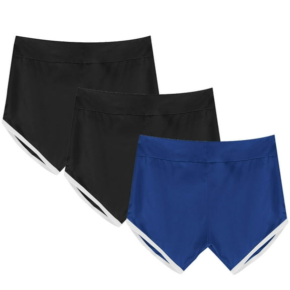 ZZwxWA 3pack Yoga Shorts for Women Belly Control Shorts Plus Size Spandex Shorts High Waisted Drawstring Shorts Summer Shorts