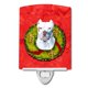 thumbnail image 1 of Caroline'S Treasures Sc9083Cnl Pit Bull Corona De Navidad Luz Nocturna De Cerámica Compacta Con Certificación Ul, Ideal Para Dormitorio, Baño, Guardería, Pasillo, Cocina, 6 X 4 X 3, Multicolor, 1 of 1