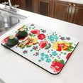 thumbnail image 4 of Coffee Bar Mat Accessories for Countertop Pioneer Flower Absorbent Hide Stain Rubber Backed Dish Drying Mats for Kitchen Counter Draining Pad Decor Gift Fit Under Coffee Maker (16x24in), 4 of 5