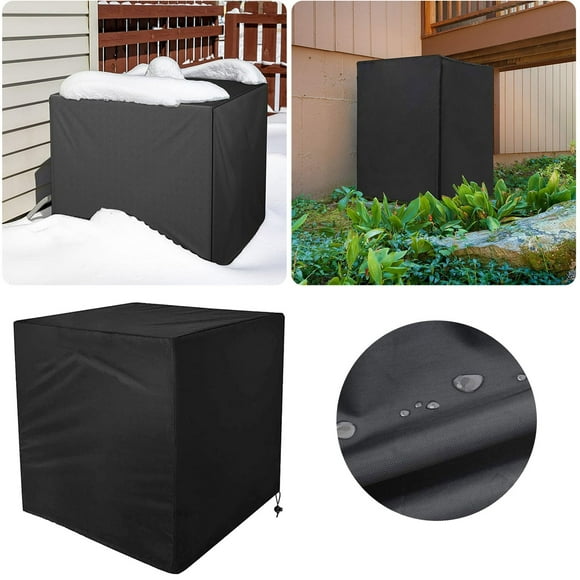 DHGDJ54G Air Conditioner Cover Square Weather Proof Heavy Duty Air Conditioner Cover Durable AC Winter Cover For Outside Unit Designed To under Bed Shoe Storage Shelves with Storage Tall Closet