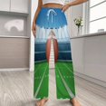 thumbnail image 2 of American Football on Field Pajamas For Women Loose Retro Night Pajama Pants Comfortable Sleepwear Bottoms Homewear, 2 of 6
