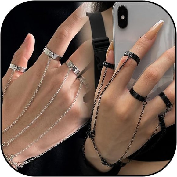 Hand Chain Ring Bracelet Hand Chain Punk Bracelet Hand Chain Bracelet Gothic Chain Butterfly Bracelet Gold Chain Bracelet Hand Jewelry For Women[J6444]