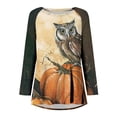 thumbnail image 4 of Costumes d'Halloween pour Femmes 2023 Col Rond T T-Shirts à Imprimé d'Halloween Manches Courtes T-Shirt Blouse Hauts Chemises pour Femmes Grande Taille en Liquidation, 4 of 5