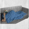 thumbnail image 5 of Winter Soft Flannel Fleece Throw Blanket, Geometrical Pattern of Striped Shapes with Snowflakes Print, Cozy Plush for Indoor and Outdoor Use, 50" x 60", Azure Blue Deep Sky Blue, by Ambesonne, 5 of 5