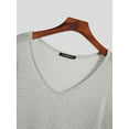 thumbnail image 5 of INCERUN Men's Fashion Simple V-Neck Long Sleeve Thin Knitted Sweater Top, 5 of 7