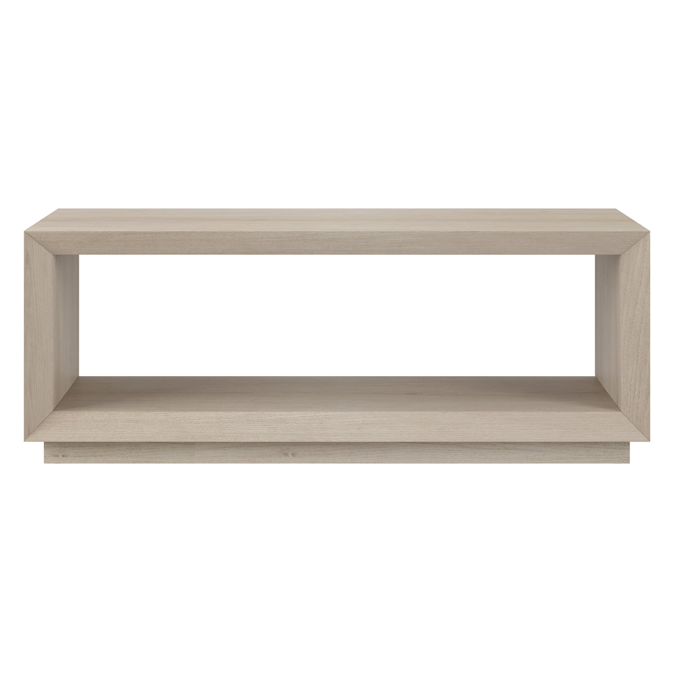 Evelyn&Zoe Tannen 48" Wide Rectangular Coffee Table, Alder White