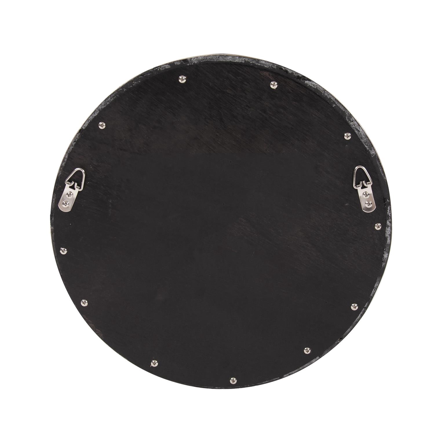 Tyler Dillon Round Silver Convex Sylvia Accent Mirror - 9.1/2" Diameter x 1.1/2"