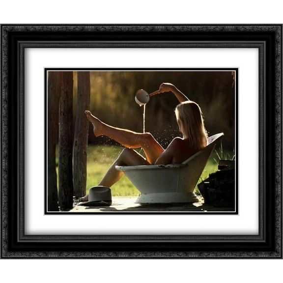 Cowboys' Dream 2x Matted 24x20 Black Ornate Framed Art Print by David R. Stoecklein