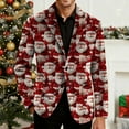 thumbnail image 5 of oelaio Mens Christmas Blazer Big and Tall Corduroy Suit Jacket Xmas Snowflake Print Long Sleeve 2 Button Business Office Jacket Holiday Party Blazers Multicolor L, 5 of 8