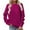 Hot Pink, variant on Odeerbi Solid Color Sweatshirt for Women Long Sleeves Casual Solid Color Crewneck Pullover Sweatshirt Tunic Tops Green
